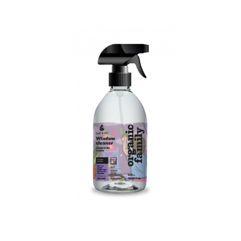 Purenni lavendlilõhnaline klaasipuhastusvahend 500 ml Looduslik ja biolagunev klaasipuhastusvahend