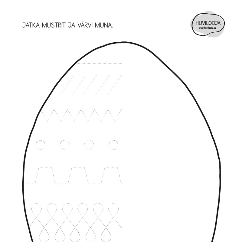 Tasuta Lihavõtete tööleht lastele – ühenda, värvi ja mõtle Huvilooja Lihavõtted tööleht kevadiseks õppetegevuseks