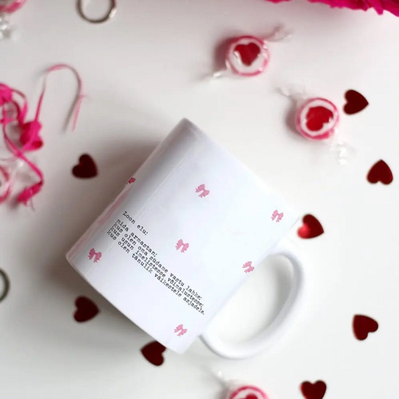 seik disainkruus ja kingiidee "Imeline Elu" tass sõbrapäevaks, jõuludeks või tähtsaks sündmuseks