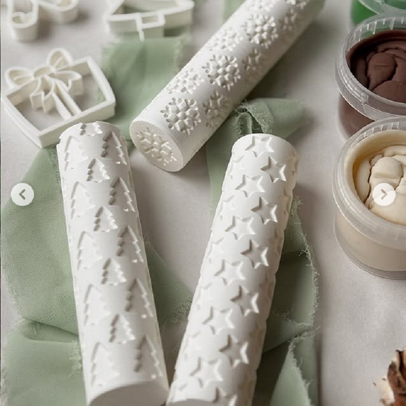 MĪCI mustrirull ja voolimisrull plastiliinia, küpsiste, piparkookide või kineetilise liivaga kasutamiseks