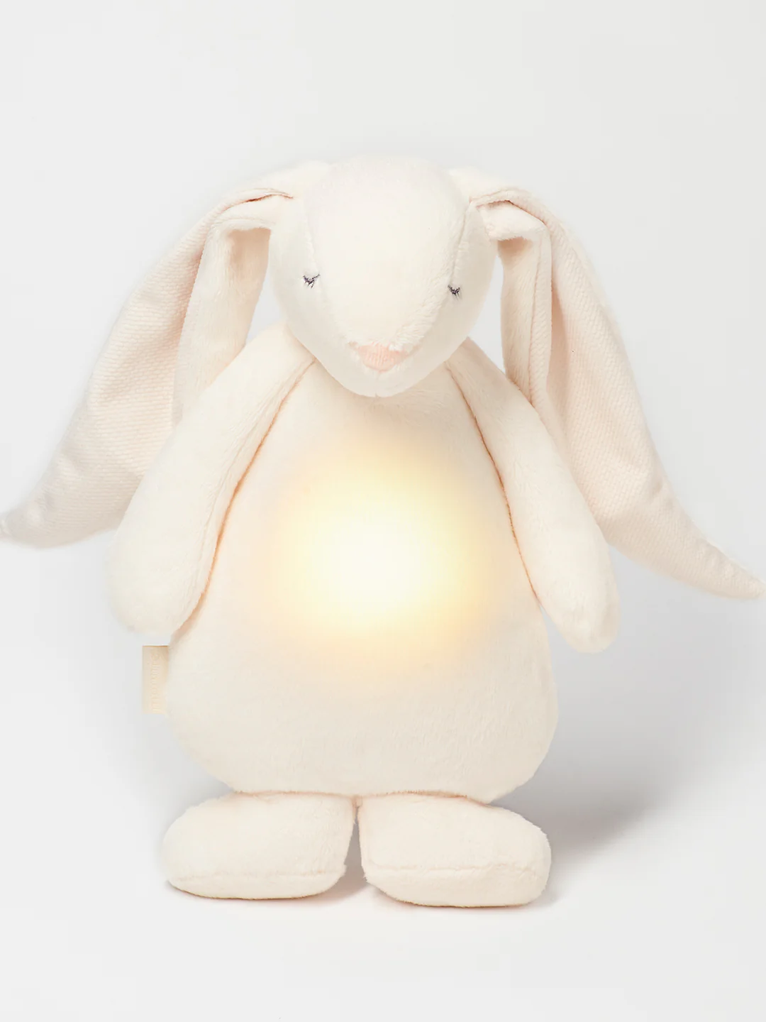 Nutusensoriga rahustav MOONIE 2.0 kaisujänes beebile roosa müra ja öölambiga