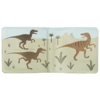 veekindel ja pehme A Little Lovely Company dinosauruse vanniraamat