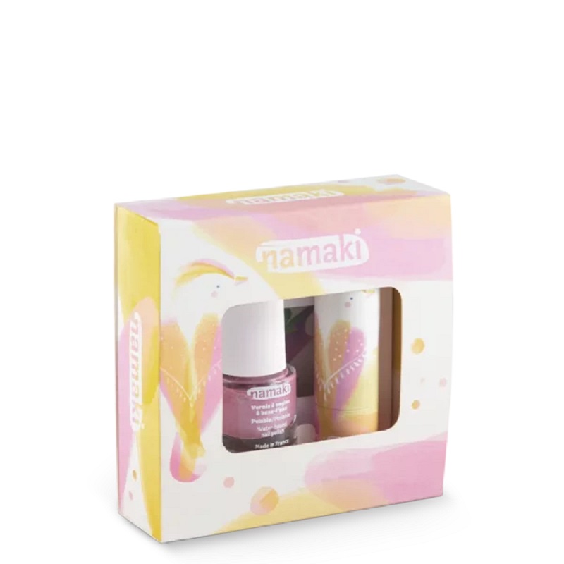 Namaki orgaaniline meigikomplekt koos öökullipeegliga COSMOS Organic sertifikaadiga vegan meigikomplekt lastele