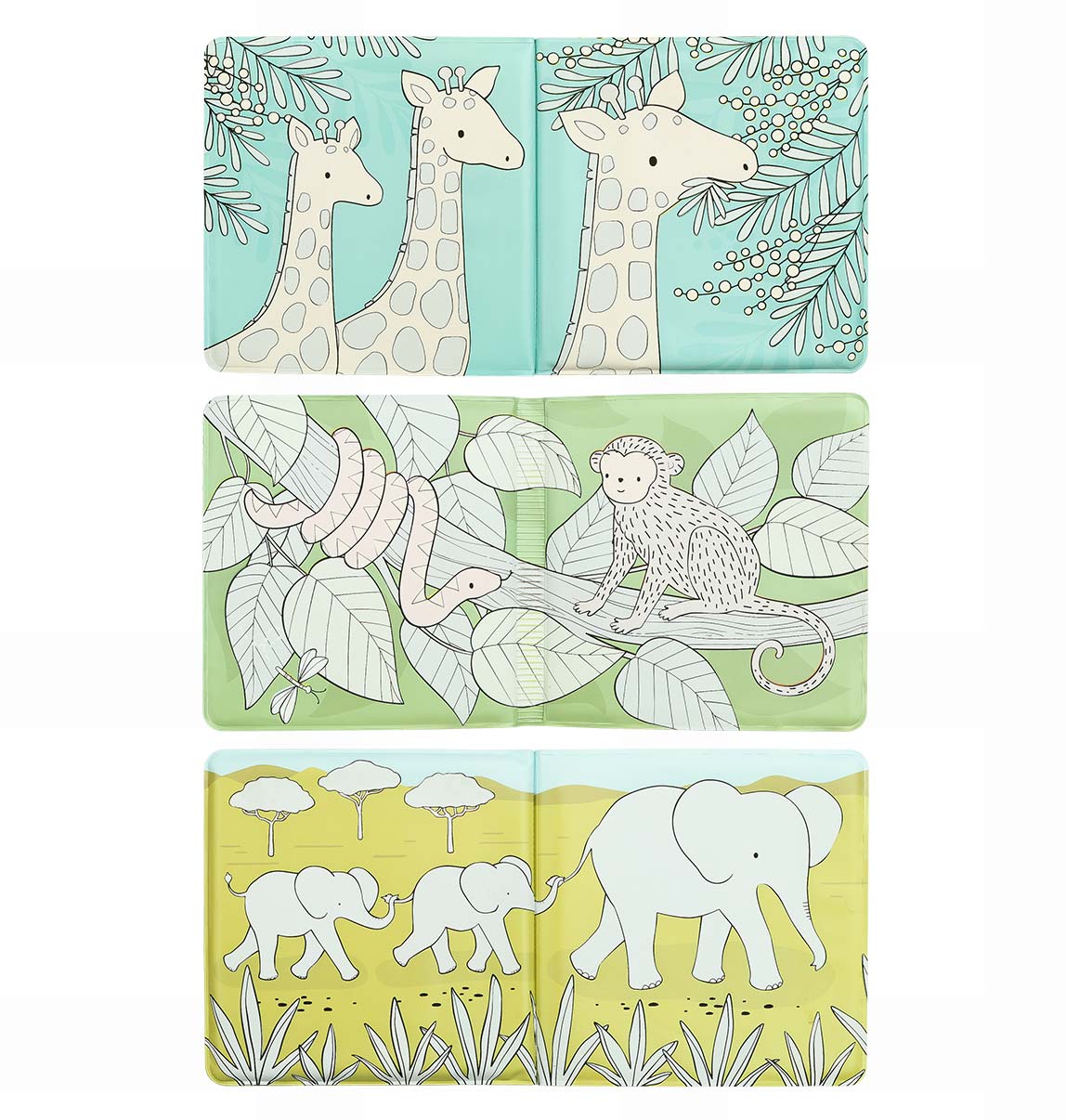 veekindel ja pehme A Little Lovely Company veega värvuv võluraamat ja vanniraamat