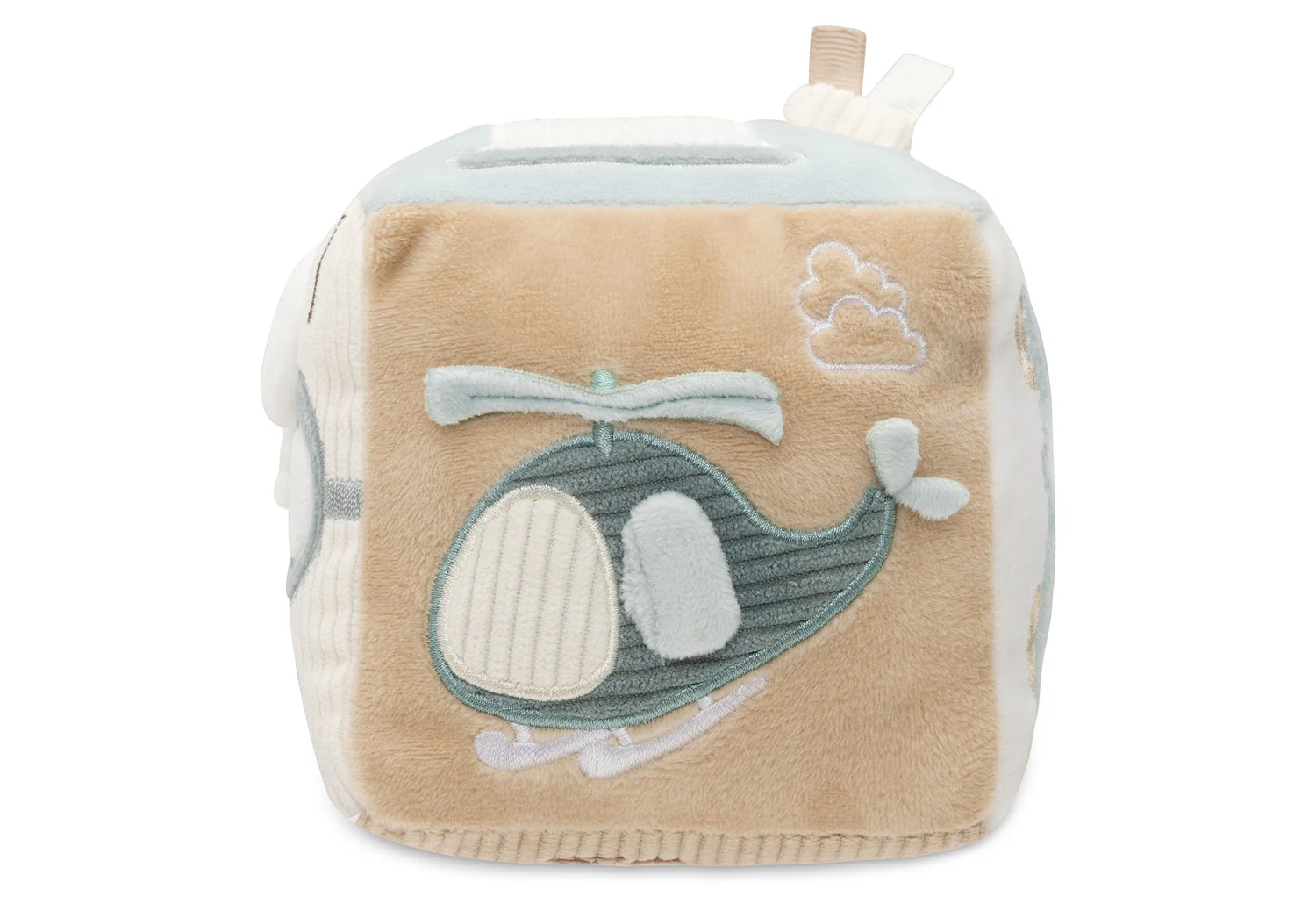 Jollein Riputatav aktiivsuskuubik Rännuteel – On The Go beebimänguasi Aktiivsuskuubik peegliga ja krõbiseva võtmega