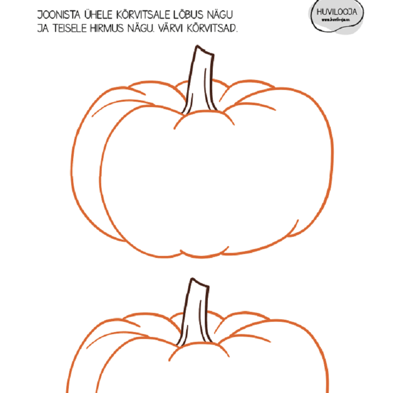 Tasuta töölehed sügiseks – ristsõna ja värvimine