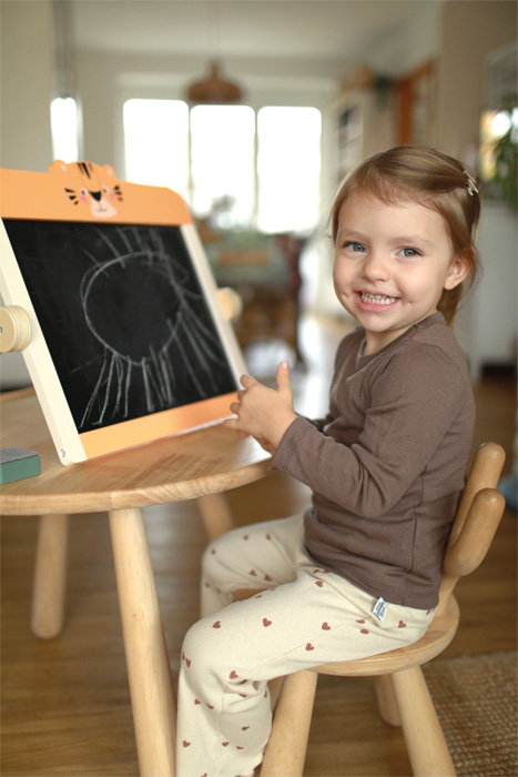 small foot tahvel Safari – kriiditahvel ja valgetahvel 2-in-1 magnetiline