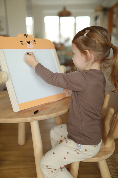 small foot tahvel Safari – kriiditahvel ja valgetahvel 2-in-1 magnetiline