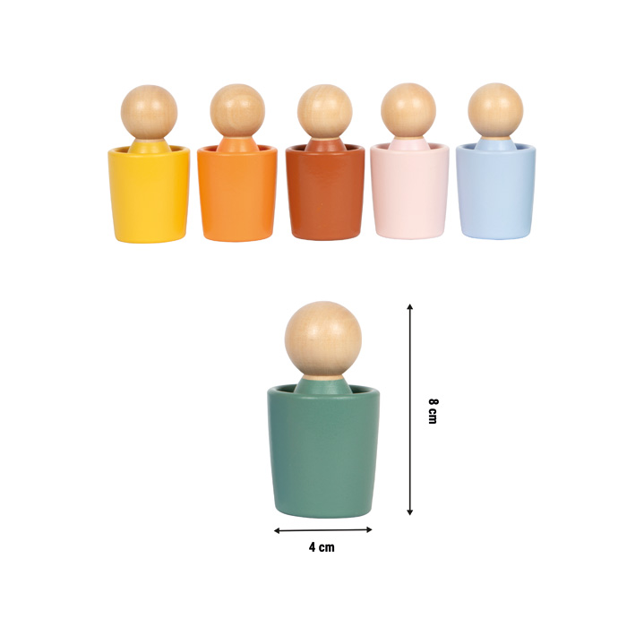 Montessori pedagoogikast inspireeritud sorteerimismäng topside ja figuuridega Montessori pedagoogikast inspireeritud sorteerimismäng topside ja figuuridega