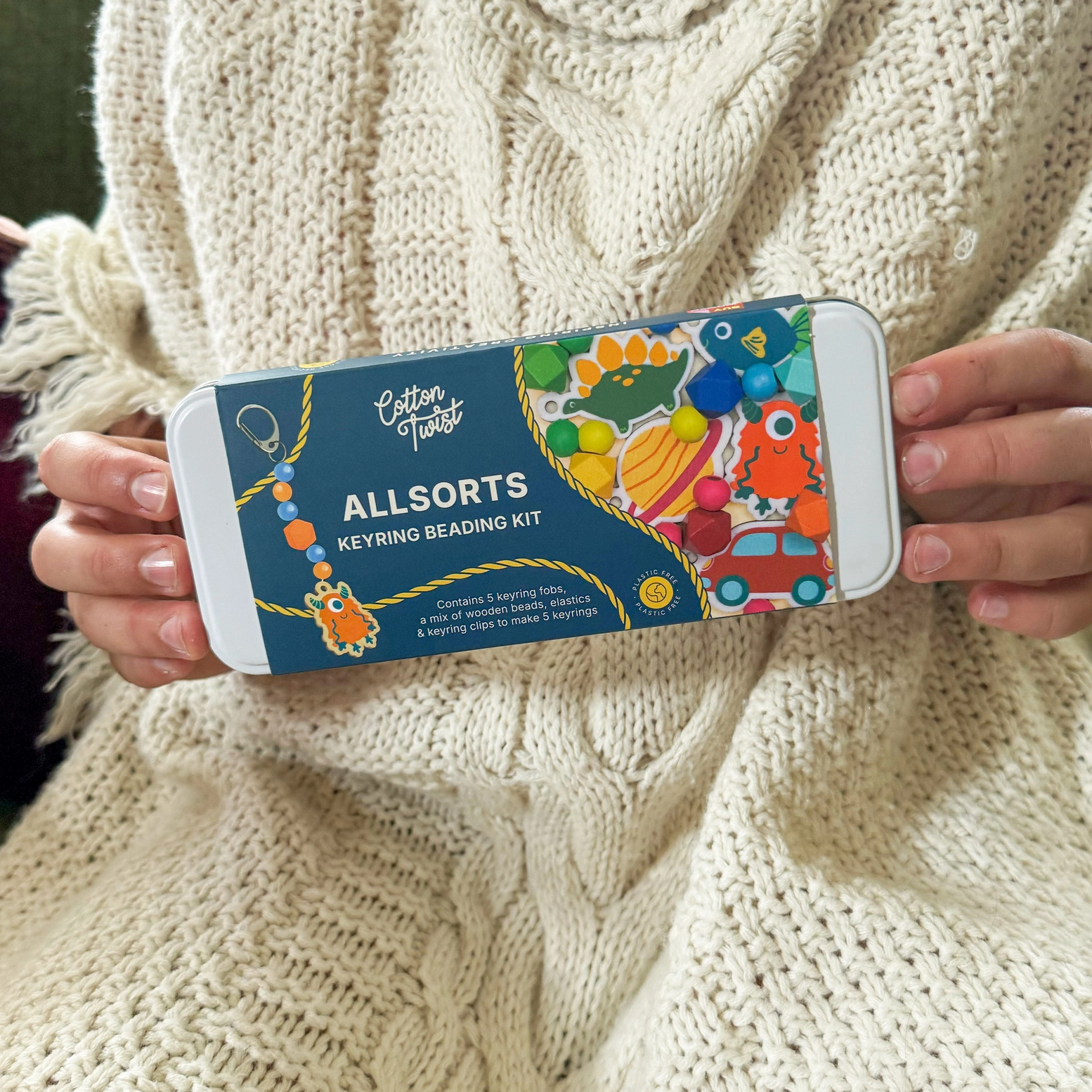 Cotton Twist Allsorts võtmehoidjate meisterdamiskomplekt – 5 võtmehoidjat