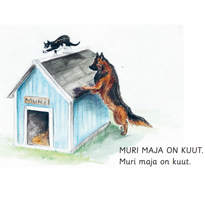 Mina loen Kus on Tom lugema õppimise raamat – trüki- ja kirjatähtedega