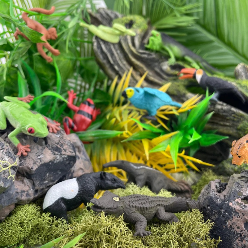 safari realistlikud loomafiguurid loovmänguks džungliloomad