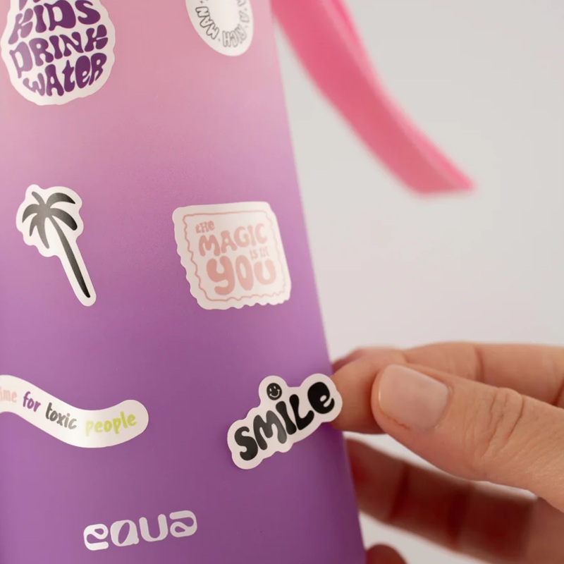 BPA vaba ja ohutu equa veepudel joogipudel pudel lastele kaasaskantav söögiaeg bpa vaba koos korduvkasutatavate kleepsudega