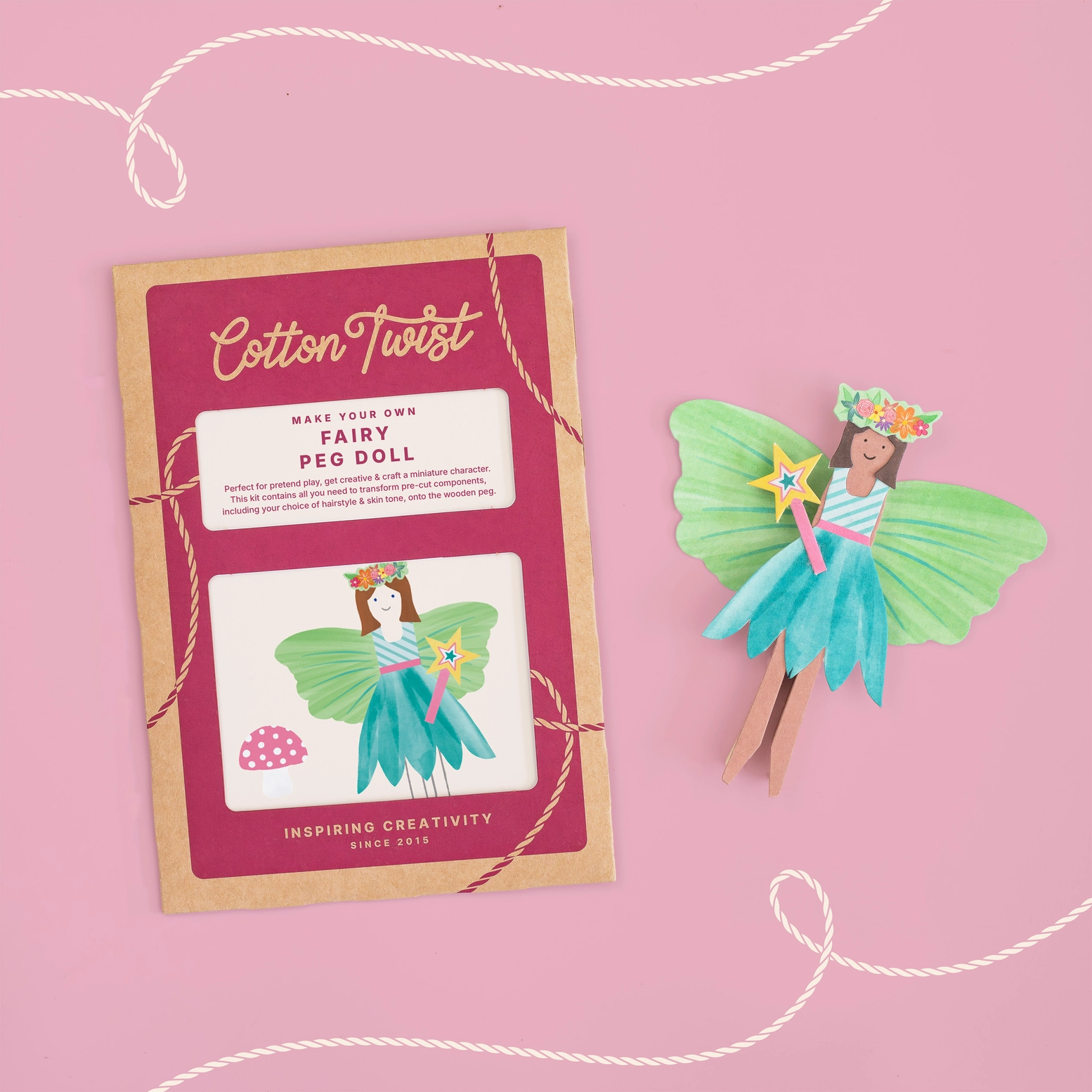 Cotton Twist meisterda oma haldjas peg doll – puidust nukk 3+
Make Your Own Fairy Peg Doll – haldja meisterdamiskomplekt Cotton Twist meisterda oma haldjas peg doll – puidust nukk 3+ Make Your Own Fairy Peg Doll – haldja meisterdamiskomplekt