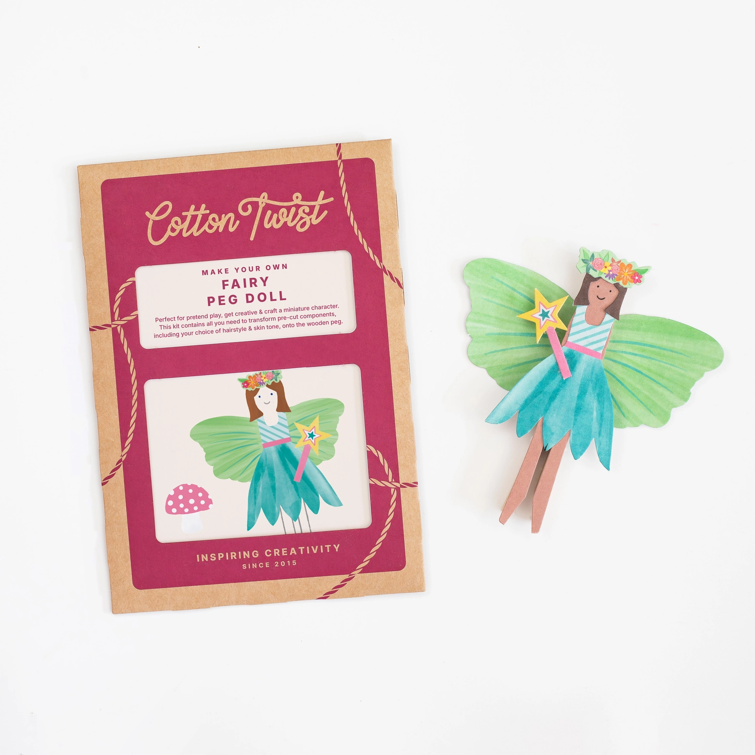 Cotton Twist meisterda oma haldjas peg doll – puidust nukk 3+
Make Your Own Fairy Peg Doll – haldja meisterdamiskomplekt Cotton Twist meisterda oma haldjas peg doll – puidust nukk 3+ Make Your Own Fairy Peg Doll – haldja meisterdamiskomplekt