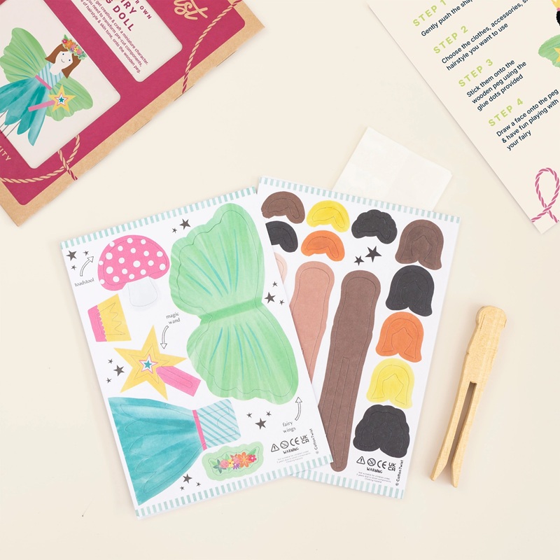 Cotton Twist meisterda oma haldjas peg doll – puidust nukk 3+ Make Your Own Fairy Peg Doll – haldja meisterdamiskomplekt