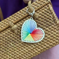 Cotton Twist Heart Keyring Craft Kit – tikitav südamega võtmehoidja 4+ Plastivaba tikkimiskomplekt lastele