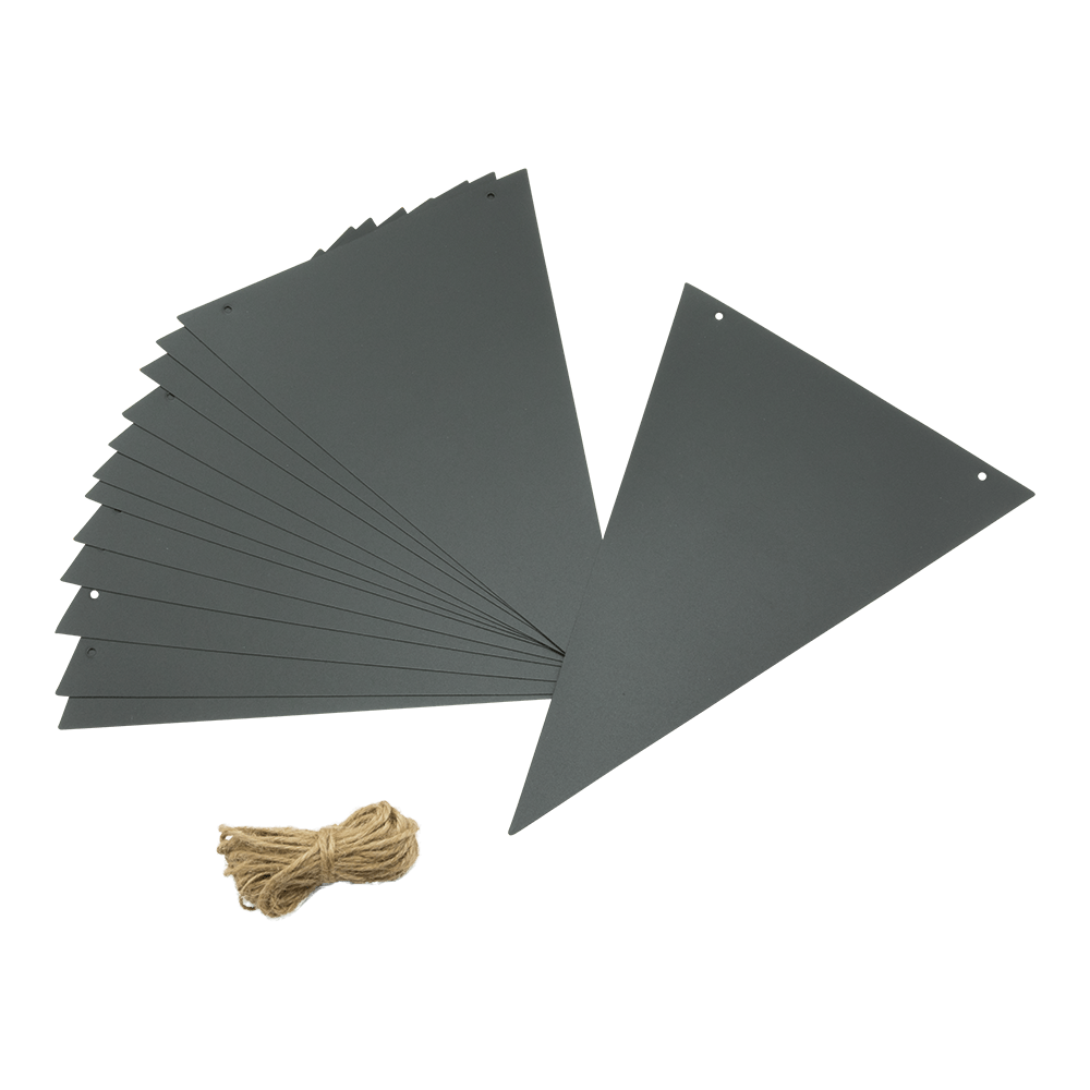 Securit kriiditahvlipinnaga lipud 14 tk + tahvlimarker – korduvkasutatav peodekorasioonid koos kriidimarkeriga