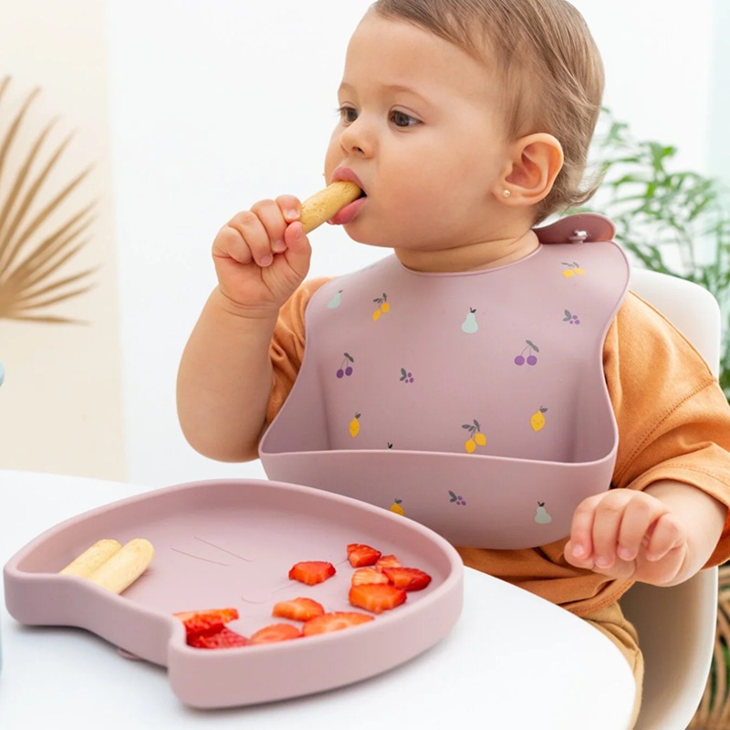 BPA-vaba toidukindel silikoon taldrik iminapaga