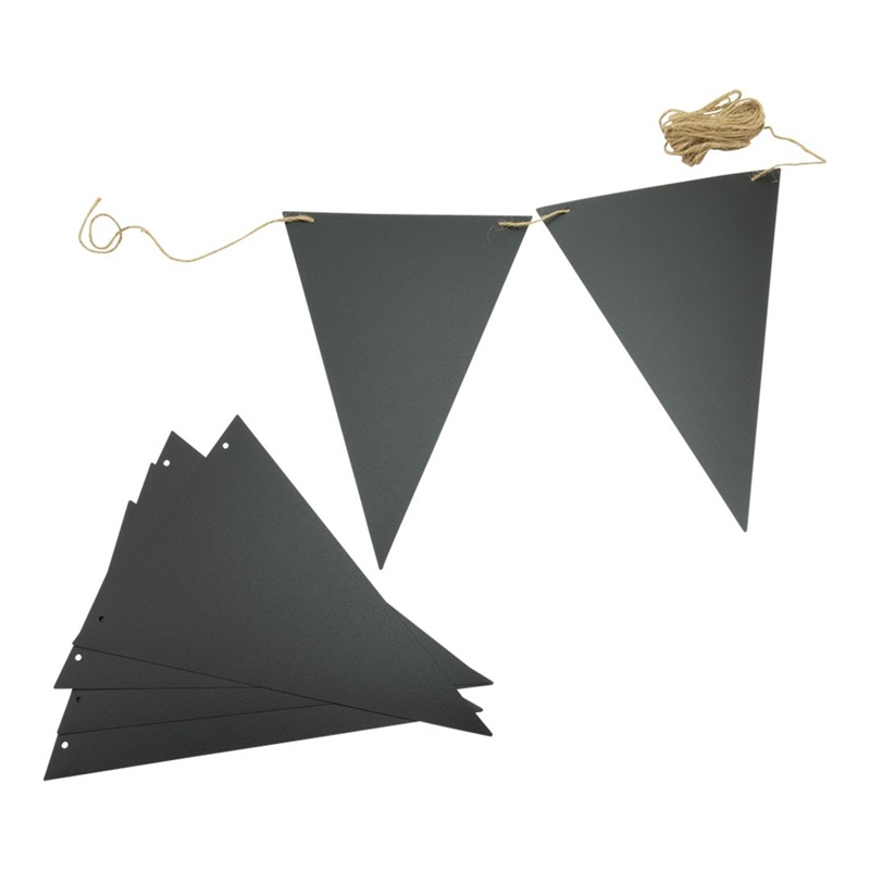 Securit kriiditahvlipinnaga lipud 14 tk + tahvlimarker – korduvkasutatav peodekorasioonid koos kriidimarkeriga