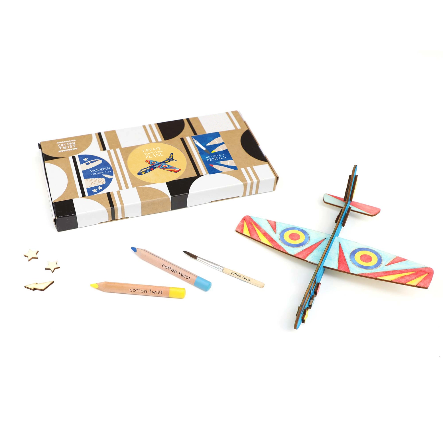 Cotton Twist Plane Craft Kit activity box – lennuki meisterdamiskomplekt