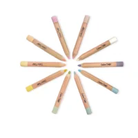 Cotton Twist pastelsed akvarellpliiatsid metallkarbis – 10 tk pintsel ja teritaja