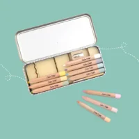 Cotton Twist pastelsed akvarellpliiatsid metallkarbis – 10 tk pintsel ja teritaja