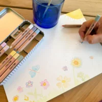 Cotton Twist pastelsed akvarellpliiatsid metallkarbis – 10 tk pintsel ja teritaja
