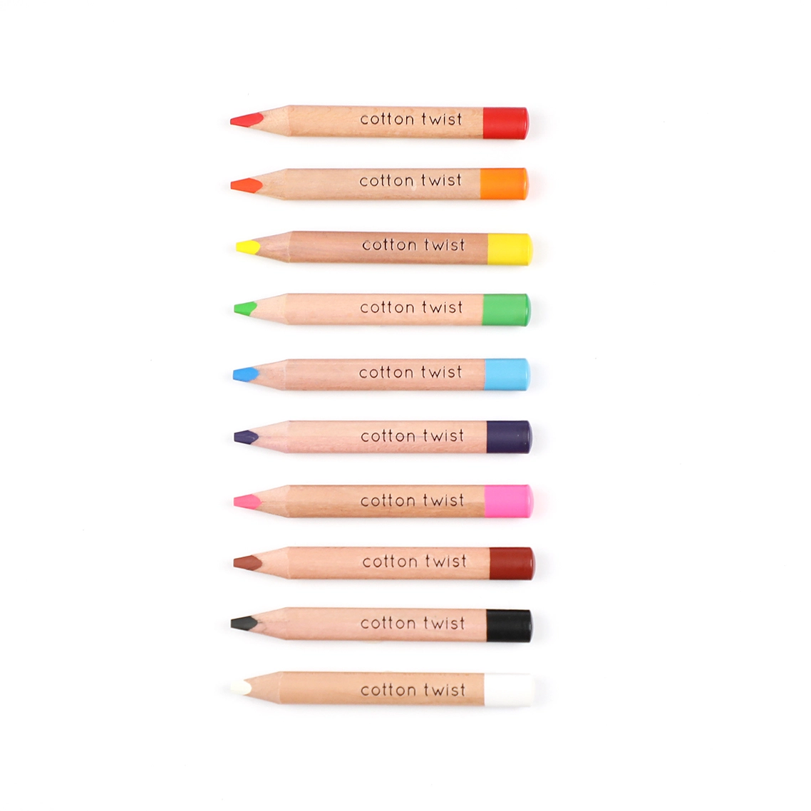 Cotton Twist akvarellpliiatsid metallkarbis – 10 tk pintsel ja teritaja