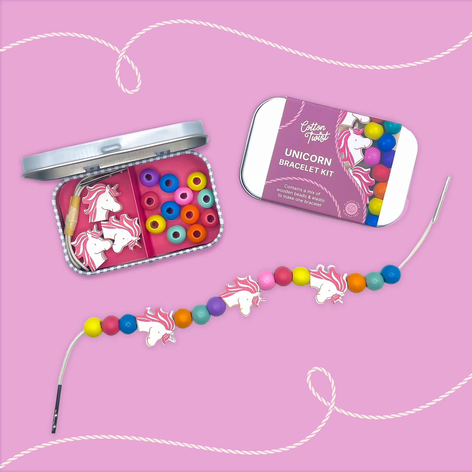 Cotton Twist Bracelet Bead Kit – käevõru helmeste komplekt ükssarvik Cotton Twist Bracelet Bead Kit – käevõru helmeste komplekt ükssarvik