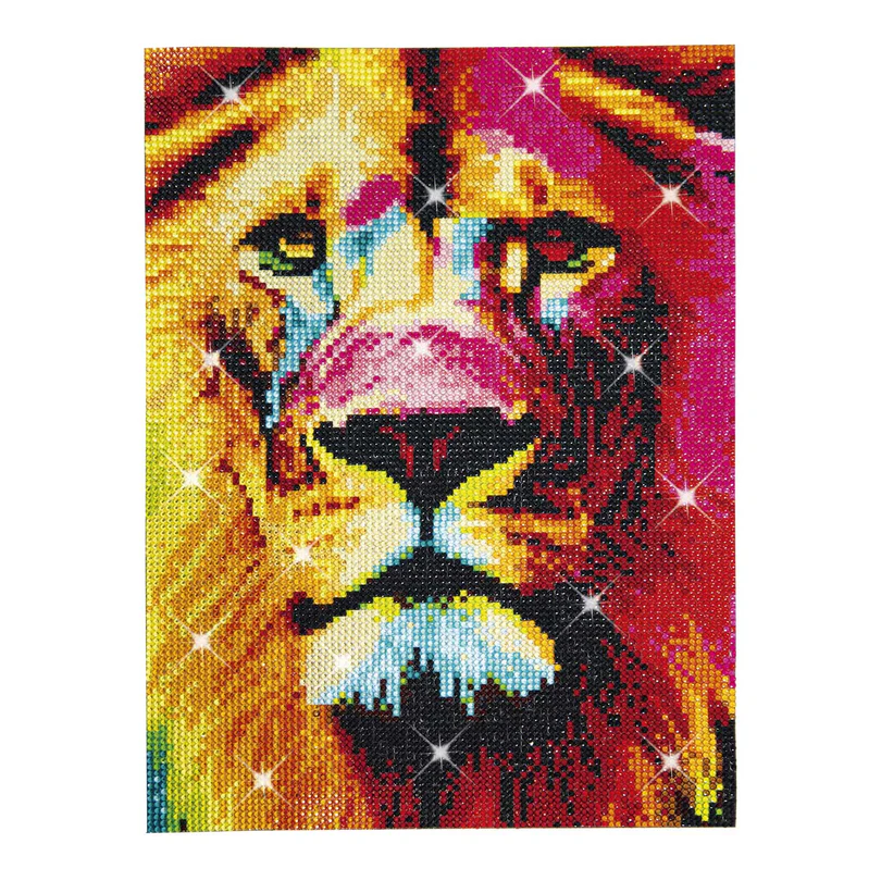 Diamondz Bild Set Loewe – teemantmosaiik kivikestega, arendab peenmotoorikat