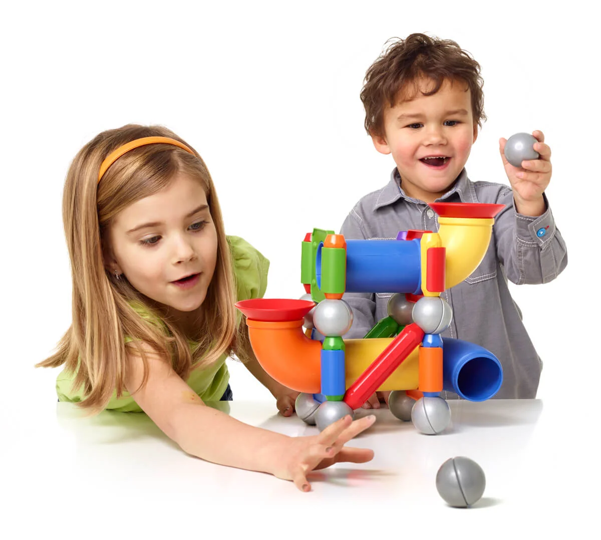 SmartMax ehita ja veereta 30 osa magnetmäng magnetklotside pallirada