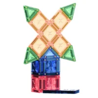 Cleverclixx Mini Tiles Pastel magnetklotsid metallkarbis reisile kaasa