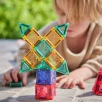 Cleverclixx Mini Tiles Pastel magnetklotsid metallkarbis reisile kaasa