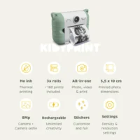 KIDYWOLF KIDYPRINT termoprindiga lastekaamera roheline
Laste fotokaamera kohese mustvalge printimisega KIDYWOLF KIDYPRINT termoprindiga lastekaamera roheline Laste fotokaamera kohese mustvalge printimisega