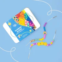 Cotton Twist värviline käevõrude meisterdamiskomplekt lastele suur helmeste komplekt kuni 10 käevõru tegemiseks