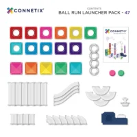 Connetix Ball Run Launcher palliraja stardikomplekt 47 tk Connetix magnetilise palliraja laienduskomplekt stardiosaga