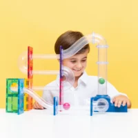 Connetix Ball Run Launcher palliraja stardikomplekt 47 tk Connetix magnetilise palliraja laienduskomplekt stardiosaga