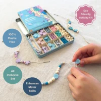 Cotton Twist mereteemaline käevõrude meisterdamiskomplekt lastele Seashell Treasures suur helmeste komplekt kuni 10 käevõru tegemiseks