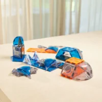 Cleverclixx Space Mission magnetklotsid 47 tk Kosmoseteemaline Cleverclixx magnetklotside komplekt valgusega ja kumerklotsidega