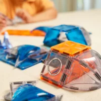 Cleverclixx Space Mission magnetklotsid 47 tk Kosmoseteemaline Cleverclixx magnetklotside komplekt valgusega ja kumerklotsidega