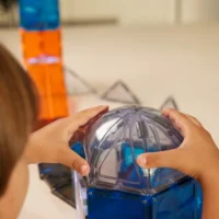 Cleverclixx Space Mission magnetklotsid 47 tk Kosmoseteemaline Cleverclixx magnetklotside komplekt valgusega ja kumerklotsidega