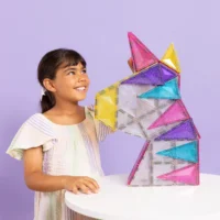 Connetix Glitter Unicorn sädelevad magnetklotsid 56 osa Connetix Glitter Unicorn sädelevad magnetklotsid 56 osa