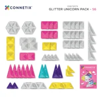 Connetix Glitter Unicorn sädelevad magnetklotsid 56 osa Connetix Glitter Unicorn sädelevad magnetklotsid 56 osa