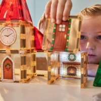 Cleverclixx jõuluküla advendikalender magnetklotsidega 46 osa