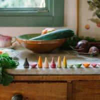 Grapat Veggies käsitsi värvitud puidust köögiviljad mängukööki ja poemängu